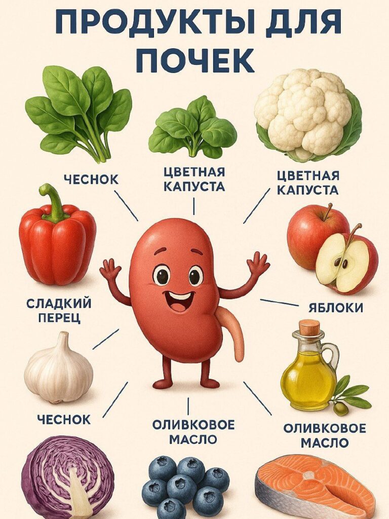 Продукты для здоровья почек: что добавить в рацион, а от чего лучше отказаться